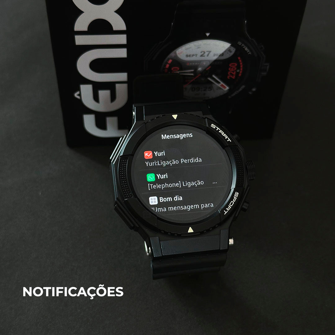 SmartWatch Fênix - Wearzone 50mm - À Prova D'água. - Maria Celular