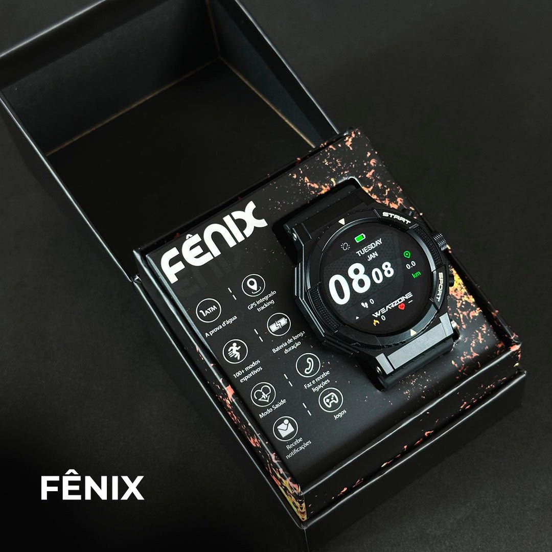 SmartWatch Fênix - Wearzone 50mm - À Prova D'água. - Maria Celular