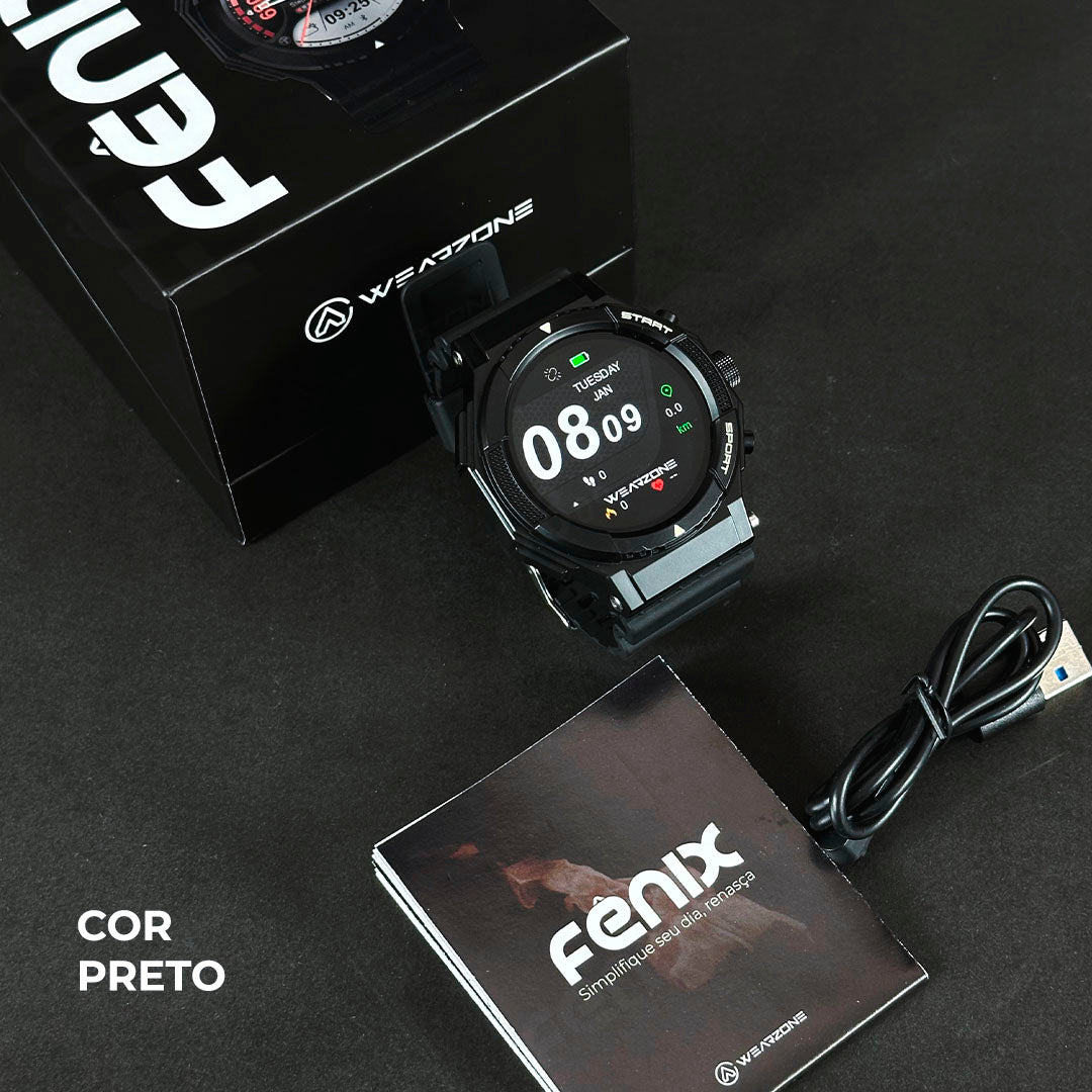 SmartWatch Fênix - Wearzone 50mm - À Prova D'água. - Maria Celular